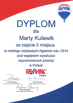 Dyplom dla Marty Kulawik