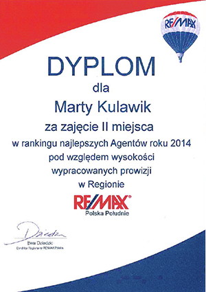 Dyplom dla Marty Kulawik